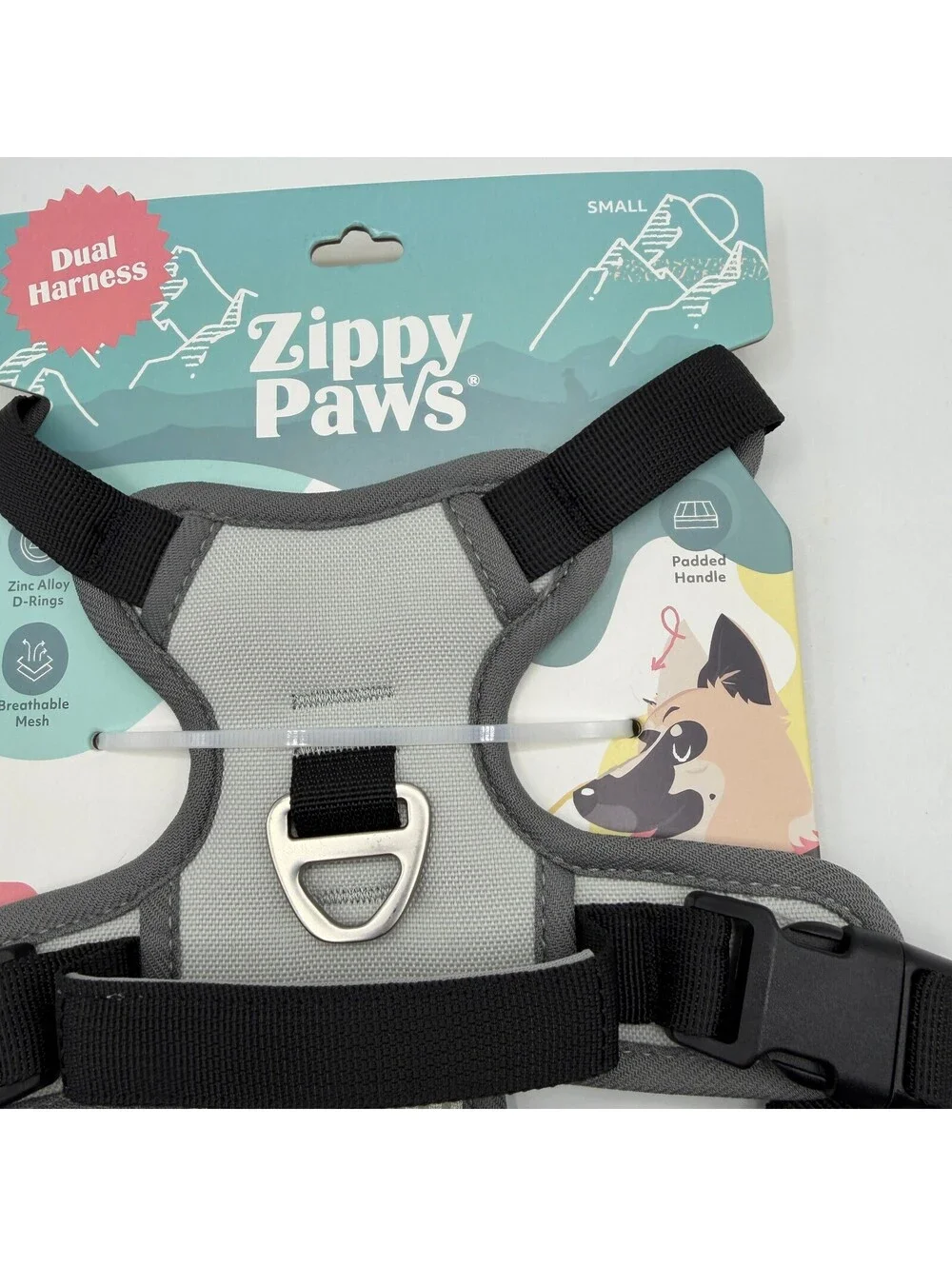 ZippyPaws No Pull Dog Harness Small Gray Grey 10 to 20 lbs ZPC-C0002 Zippy Paws